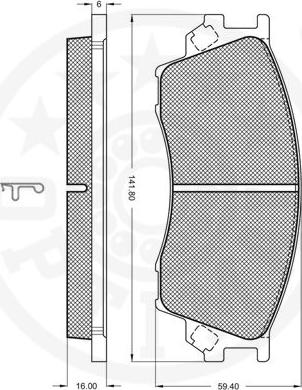 Optimal 9949 - Комплект спирачно феродо, дискови спирачки vvparts.bg