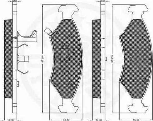 Optimal 9963 - Комплект спирачно феродо, дискови спирачки vvparts.bg