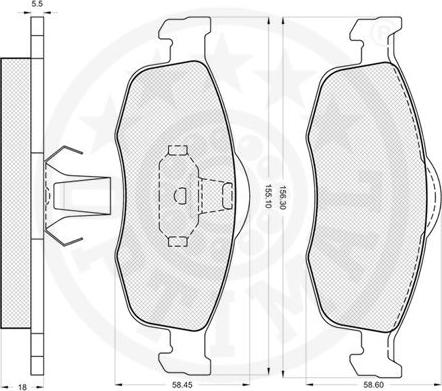 Optimal 9939 - Комплект спирачно феродо, дискови спирачки vvparts.bg