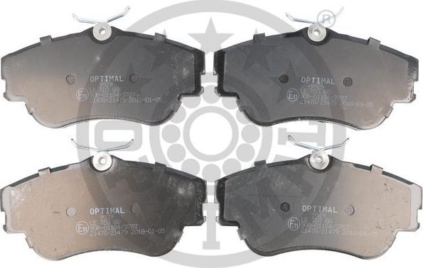 Optimal BP-09929 - Комплект спирачно феродо, дискови спирачки vvparts.bg