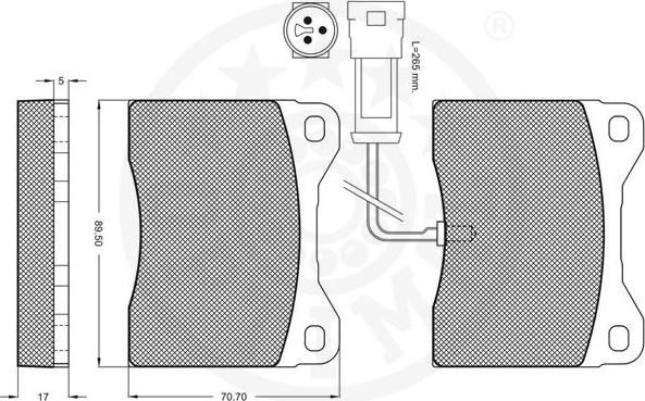 Optimal 9496 - Комплект спирачно феродо, дискови спирачки vvparts.bg