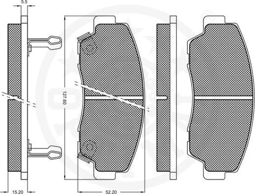 Optimal 9444 - Комплект спирачно феродо, дискови спирачки vvparts.bg