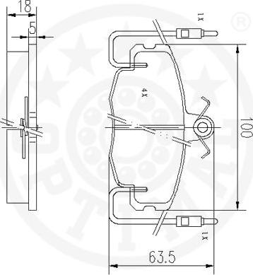 Optimal 9416 - Комплект спирачно феродо, дискови спирачки vvparts.bg