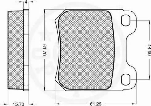 Optimal 9480 - Комплект спирачно феродо, дискови спирачки vvparts.bg