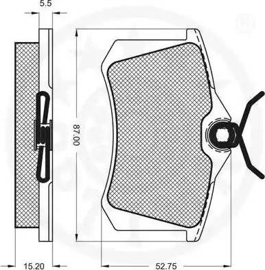 Optimal 9548 - Комплект спирачно феродо, дискови спирачки vvparts.bg