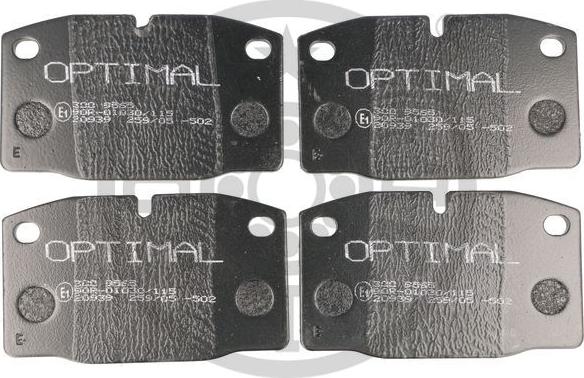 Optimal 9565 - Комплект спирачно феродо, дискови спирачки vvparts.bg