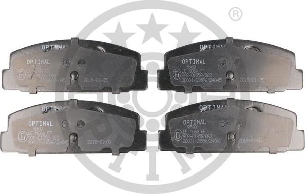 Optimal 9560 - Комплект спирачно феродо, дискови спирачки vvparts.bg