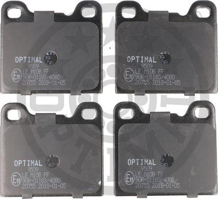 Optimal 9509 - Комплект спирачно феродо, дискови спирачки vvparts.bg