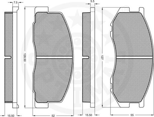 Optimal 9532 - Комплект спирачно феродо, дискови спирачки vvparts.bg