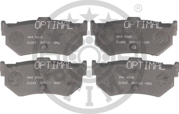 Optimal 9529 - Комплект спирачно феродо, дискови спирачки vvparts.bg