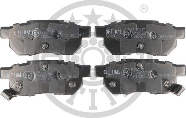 Optimal BP-09572 - Комплект спирачно феродо, дискови спирачки vvparts.bg