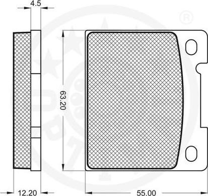 Optimal 9577 - Комплект спирачно феродо, дискови спирачки vvparts.bg