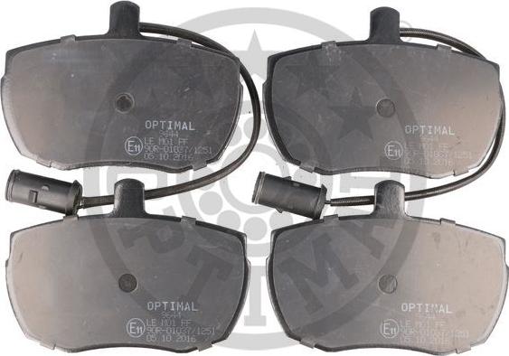 Optimal 9644 - Комплект спирачно феродо, дискови спирачки vvparts.bg