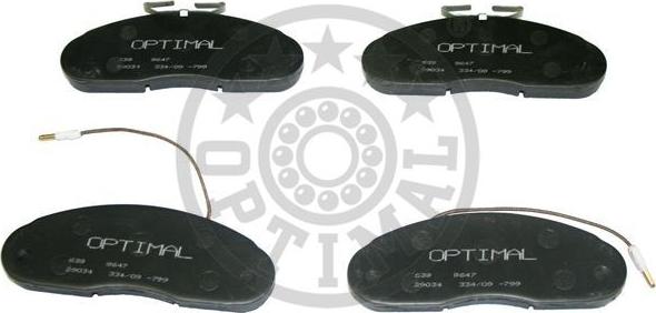 Optimal 9647 - Комплект спирачно феродо, дискови спирачки vvparts.bg