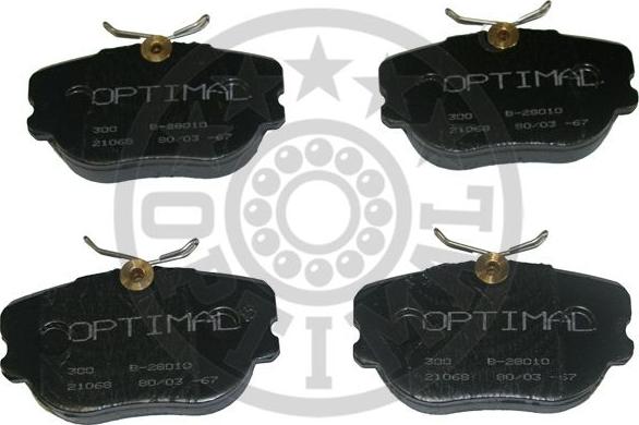 Optimal 9638 - Комплект спирачно феродо, дискови спирачки vvparts.bg