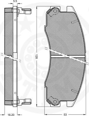 Optimal 9633 - Комплект спирачно феродо, дискови спирачки vvparts.bg