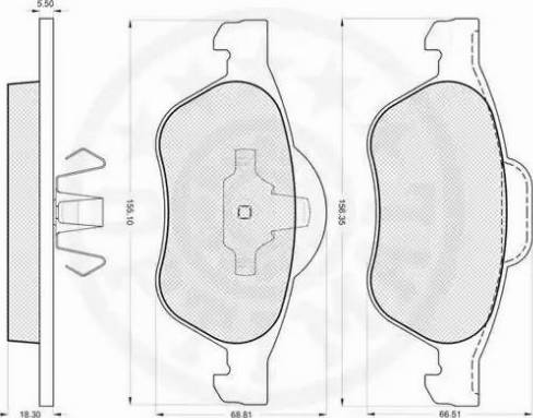 Optimal 96200 - Комплект спирачно феродо, дискови спирачки vvparts.bg