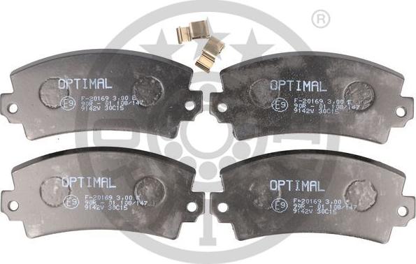 Optimal 9142A - Комплект спирачно феродо, дискови спирачки vvparts.bg