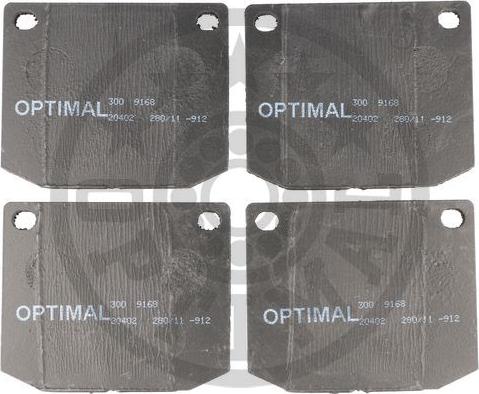 Optimal 9168 - Комплект спирачно феродо, дискови спирачки vvparts.bg