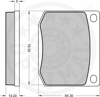 Optimal 9168 - Комплект спирачно феродо, дискови спирачки vvparts.bg