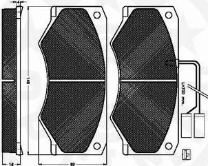 Optimal 9851 - Комплект спирачно феродо, дискови спирачки vvparts.bg