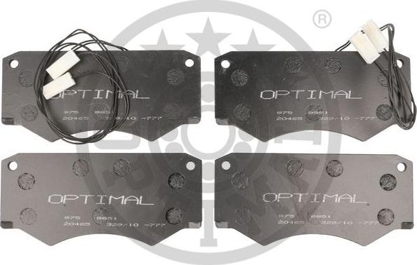 Optimal BP-09851 - Комплект спирачно феродо, дискови спирачки vvparts.bg