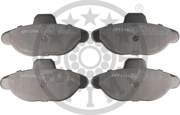 Optimal BP-09810 - Комплект спирачно феродо, дискови спирачки vvparts.bg