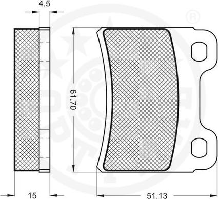 Optimal 9813 - Комплект спирачно феродо, дискови спирачки vvparts.bg