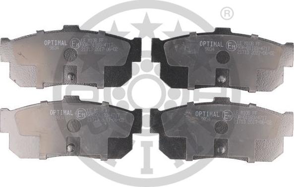 Optimal BP-09834 - Комплект спирачно феродо, дискови спирачки vvparts.bg