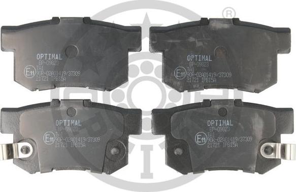 Optimal 9823 - Комплект спирачно феродо, дискови спирачки vvparts.bg
