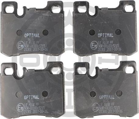 Optimal 9876 - Комплект спирачно феродо, дискови спирачки vvparts.bg