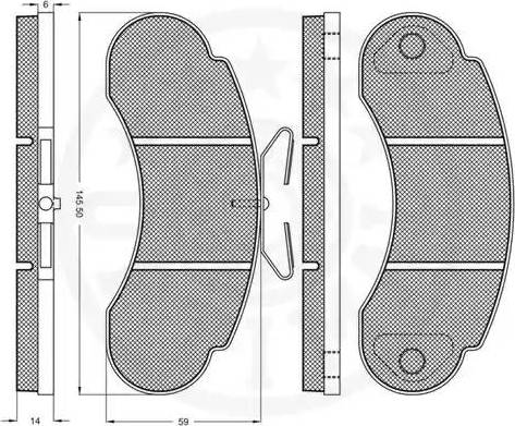 Optimal 9399 - Комплект спирачно феродо, дискови спирачки vvparts.bg