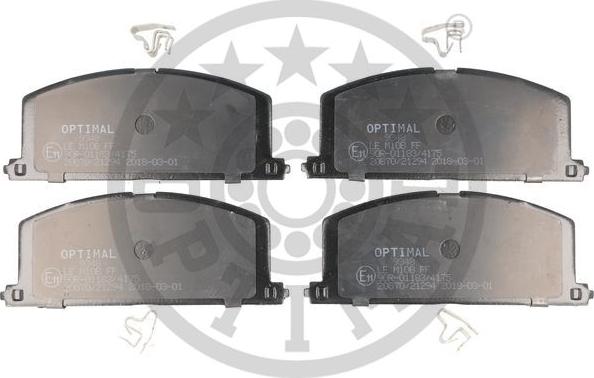 Optimal 9348 - Комплект спирачно феродо, дискови спирачки vvparts.bg