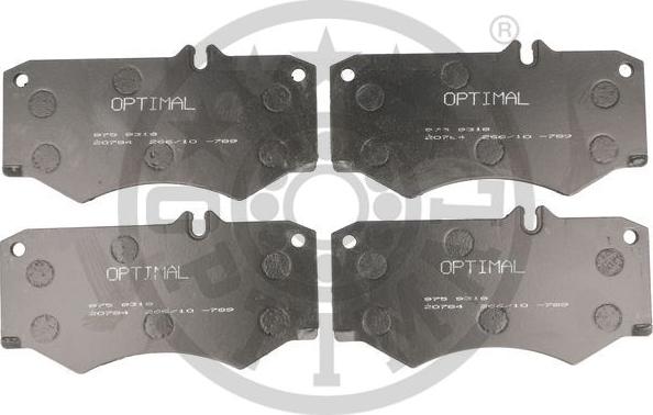 Optimal 9318 - Комплект спирачно феродо, дискови спирачки vvparts.bg