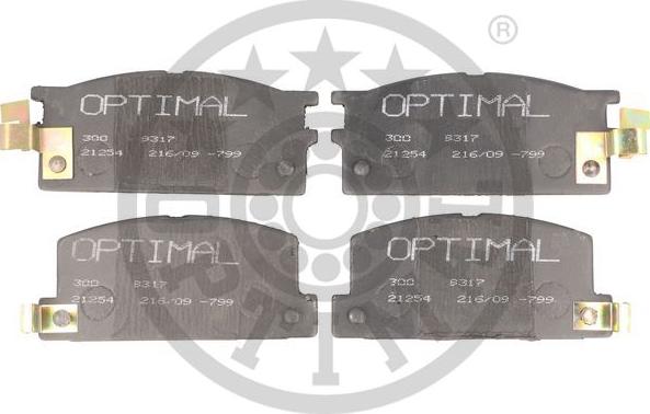 Optimal 9317 - Комплект спирачно феродо, дискови спирачки vvparts.bg