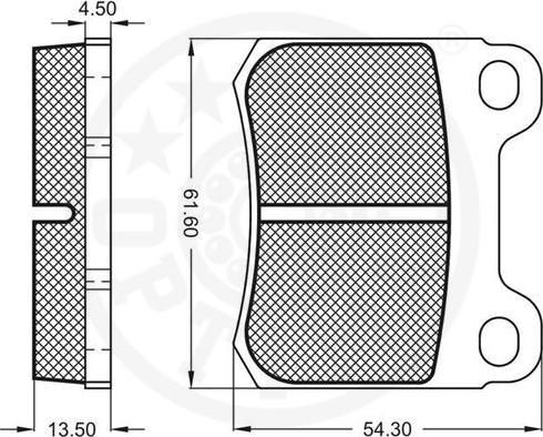 Optimal 9322 - Комплект спирачно феродо, дискови спирачки vvparts.bg