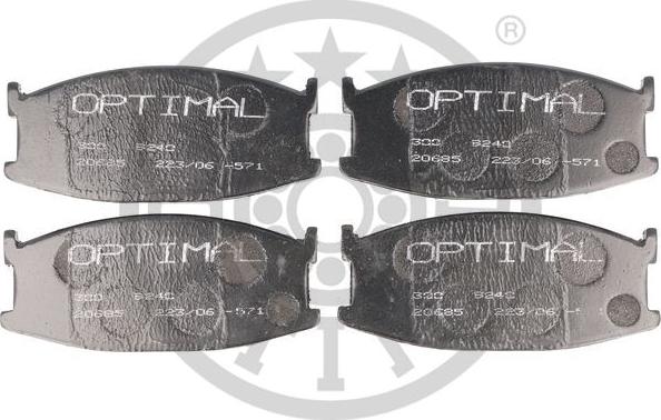 Optimal 9240 - Комплект спирачно феродо, дискови спирачки vvparts.bg