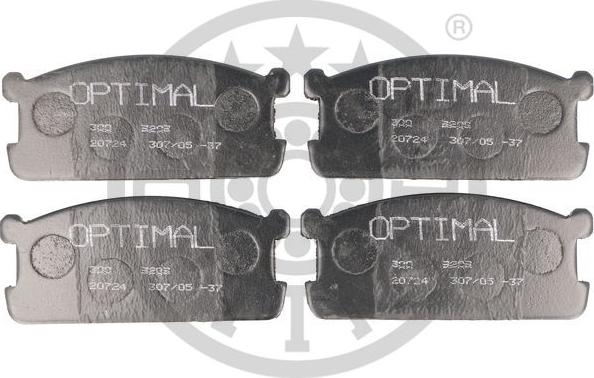 Optimal 9209 - Комплект спирачно феродо, дискови спирачки vvparts.bg