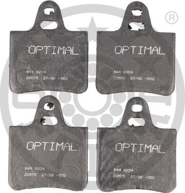 Optimal 9204 - Комплект спирачно феродо, дискови спирачки vvparts.bg