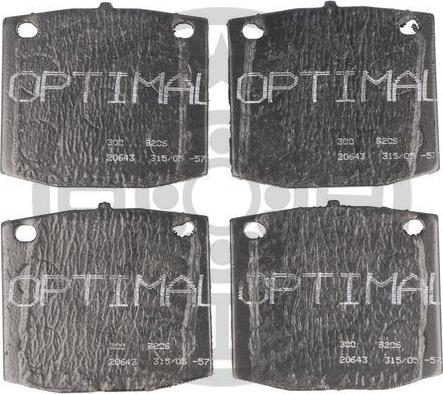 Optimal 9206 - Комплект спирачно феродо, дискови спирачки vvparts.bg