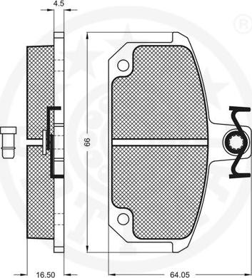 Optimal 9207 - Комплект спирачно феродо, дискови спирачки vvparts.bg