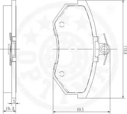 Optimal 9271 - Комплект спирачно феродо, дискови спирачки vvparts.bg