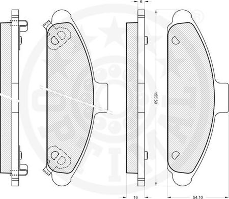 Optimal 9791 - Комплект спирачно феродо, дискови спирачки vvparts.bg