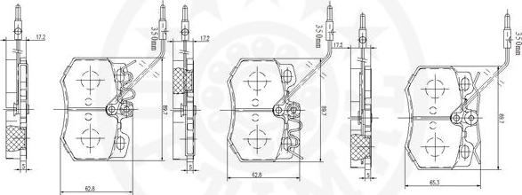 Optimal 9766 - Комплект спирачно феродо, дискови спирачки vvparts.bg