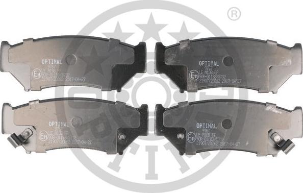 Optimal 9767 - Комплект спирачно феродо, дискови спирачки vvparts.bg