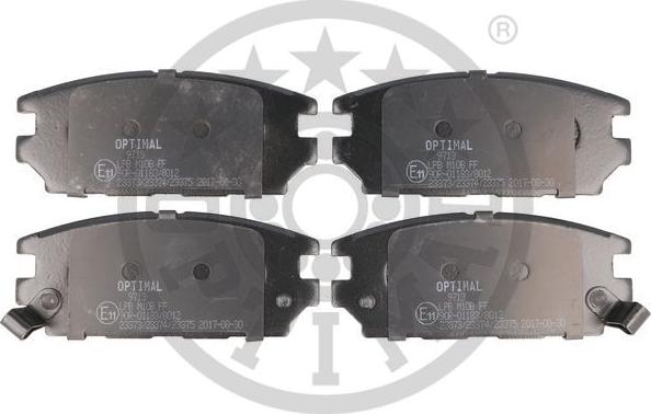 Optimal 9713 - Комплект спирачно феродо, дискови спирачки vvparts.bg