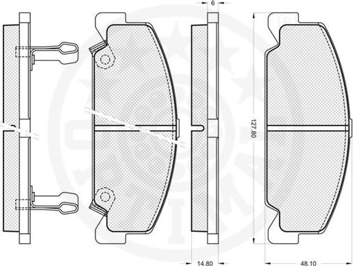 Optimal 9786 - Комплект спирачно феродо, дискови спирачки vvparts.bg