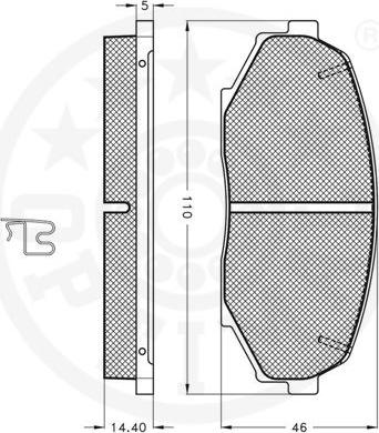 Optimal 9720 - Комплект спирачно феродо, дискови спирачки vvparts.bg