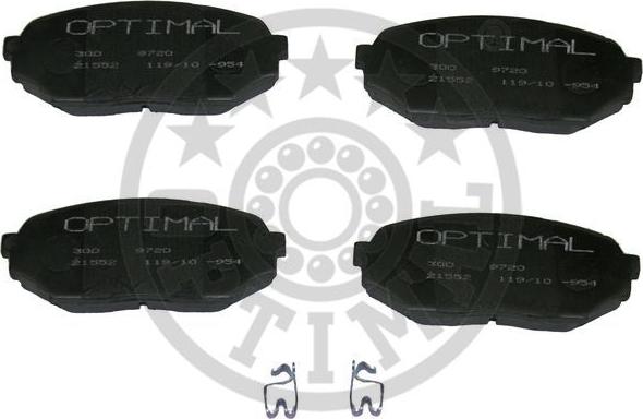 Optimal 9720 - Комплект спирачно феродо, дискови спирачки vvparts.bg