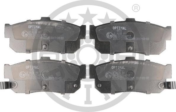 Optimal 9728 - Комплект спирачно феродо, дискови спирачки vvparts.bg